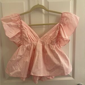 Baby pink boutique top size small